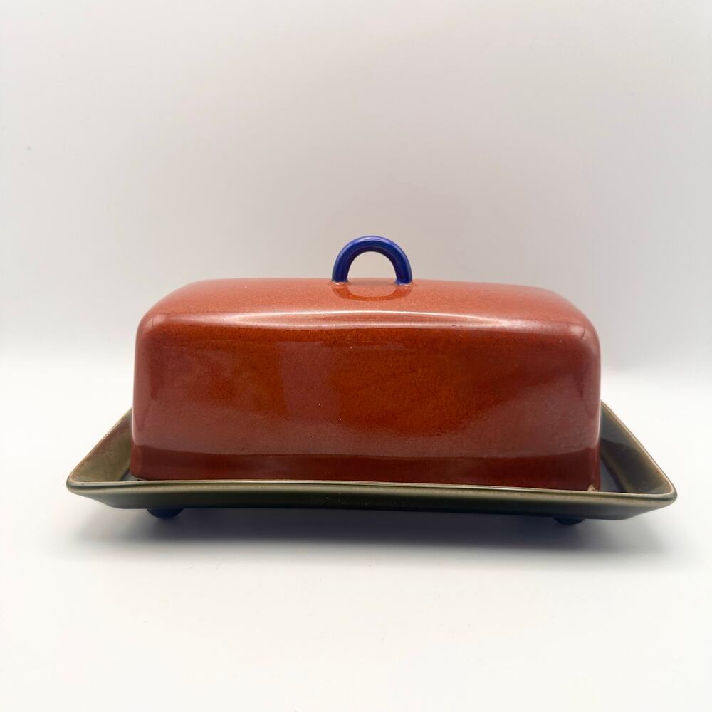 Lindt Stymeist Japan Colorways Covered Butter Dish MCM Green Orange Blue